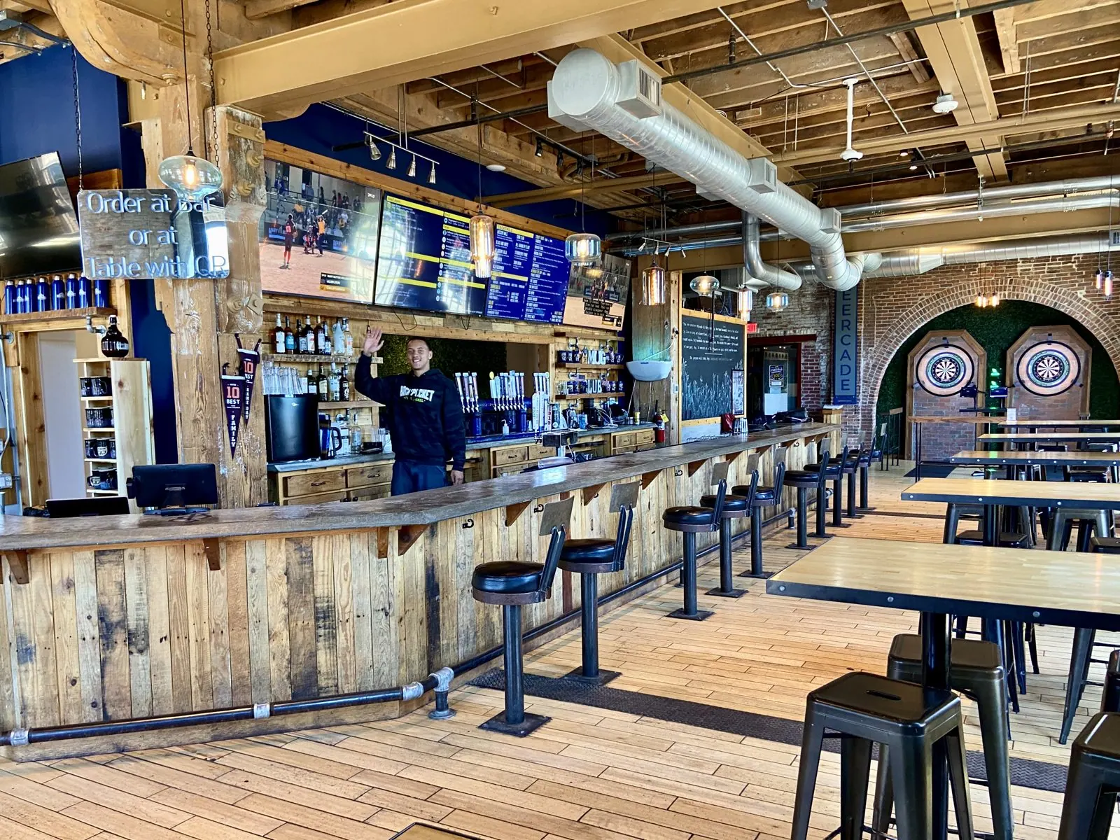 The bar at Backpocket Dubuque